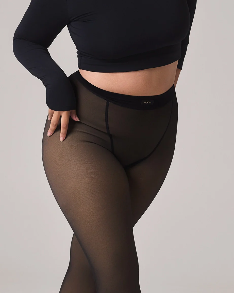 TOAST - FLEECE-LINED TIGHTS - SHEER ILLUSION - Image 10